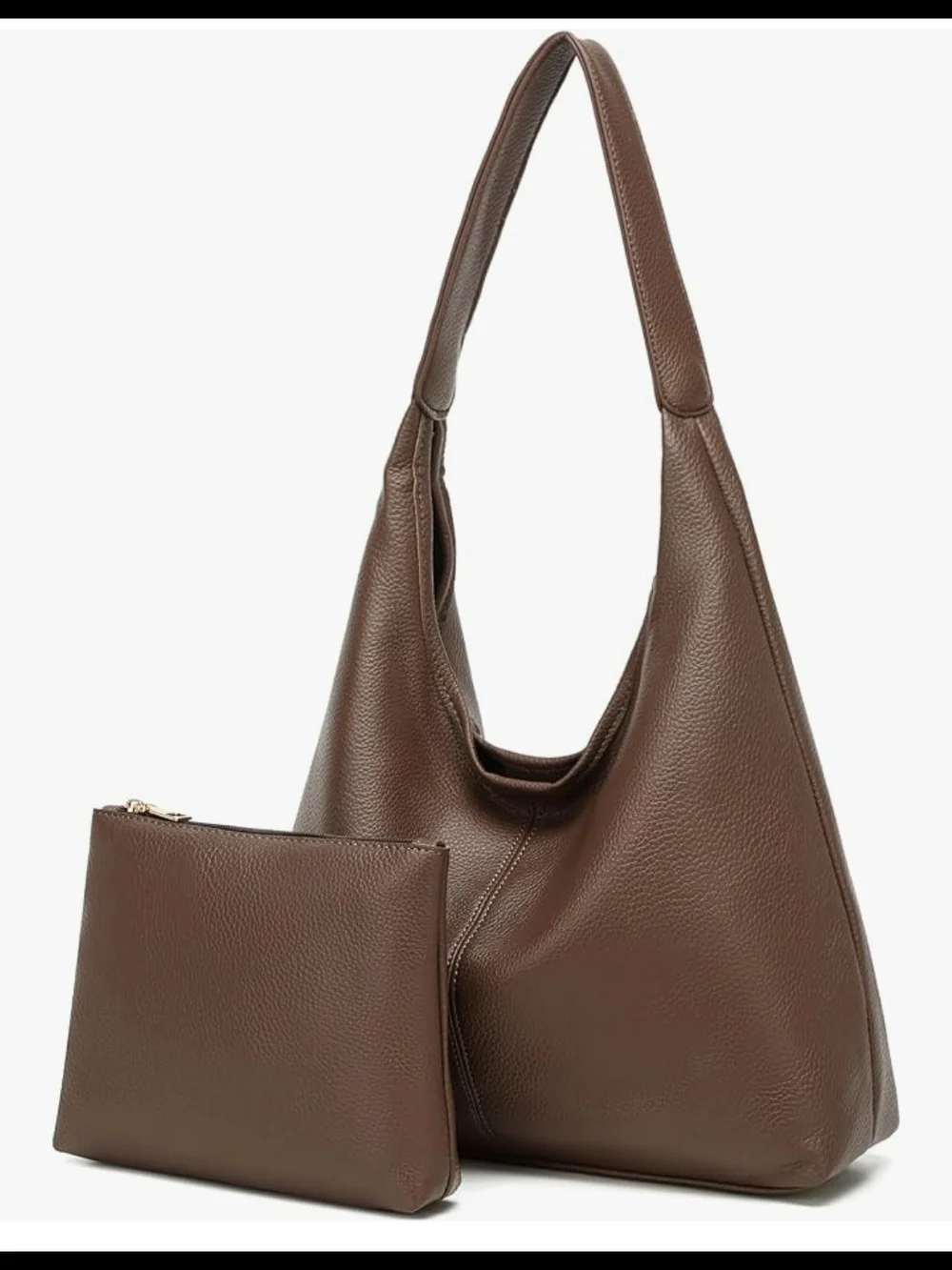 New Coffee Casual Hobo Slouchy Soft Pu Leather Tote Bag